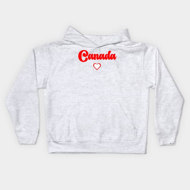 CANADA: I love Canada Kids Hoodie by teezeedy